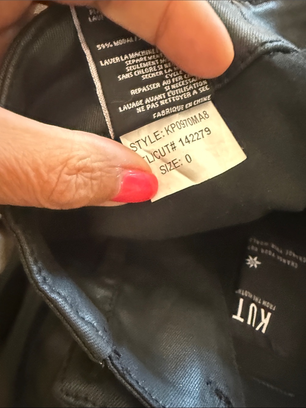 Kut from the Kloth Black Coated Skinny Jeans - Picture 8 of 8